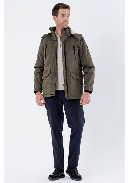 Koyu Vizon Gabardin Hakim Yaka Astarlı Slim Fit Dar Kesim Klasik Kaban 1008235157 indirimleri