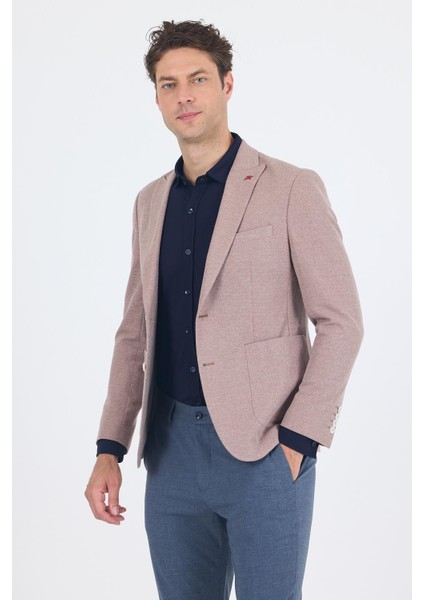 Düz Örme Pamuklu 6 Drop Slim Fit Ceket 1002250114