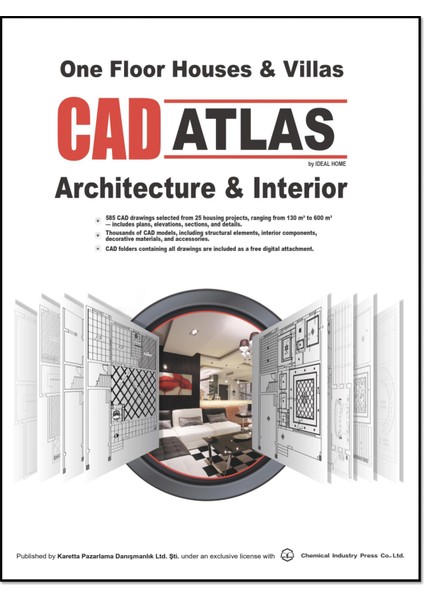 One Floor Houses & Villas Cad Atlas (Eki: CAD Klasörleri)