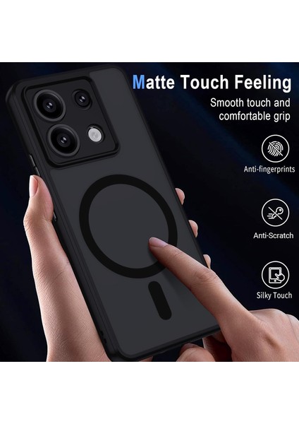 Xiaomi Redmi Note 13 Pro 4g Kılıf Mat Magsafe Şarj Özellikli Darbe Önleyici Hassas Butonlu Yumuşak Renkli Kenar fırsatları