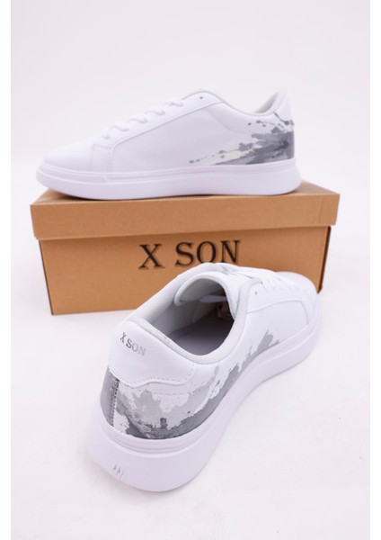 Dijital Baskı Unisex Alex McQueen Beyaz - Püskürtme Desenli Sneaker fırsatları