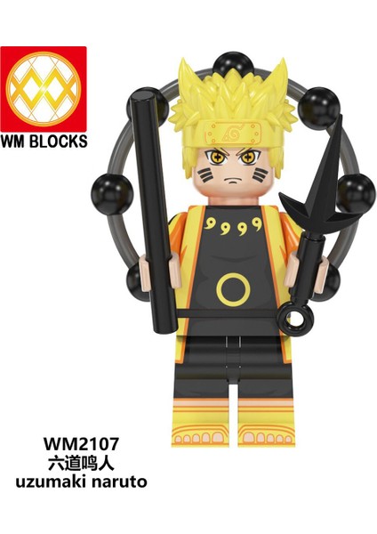 Naruto Yapı Taşları Minifigure Küçük Parçacık Takılabilir Bebek Oyuncak Çantası (Yurt Dışından)