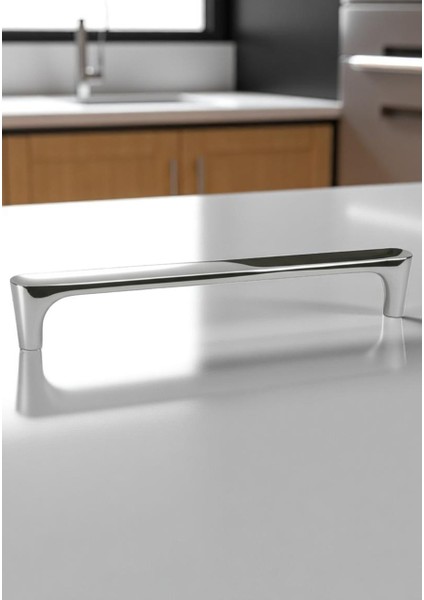 Saray Ağır Alüminyum Metal Lüks Modern Mobilya Çekmece Mutfak Dolabı Kulpu Krom 160MM (5 Adet) fiyatları
