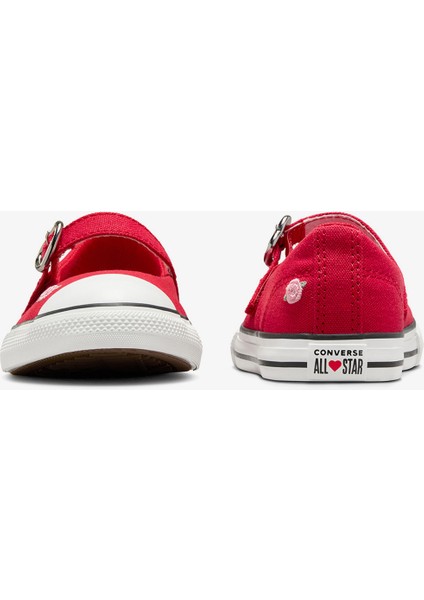 Chuck Taylor All Star Dainty Mary Jane Çocuk Kırmızı Babet modelleri