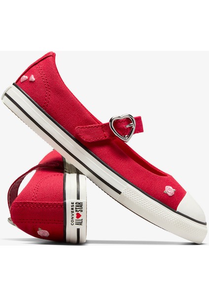Chuck Taylor All Star Dainty Mary Jane Çocuk Kırmızı Babet