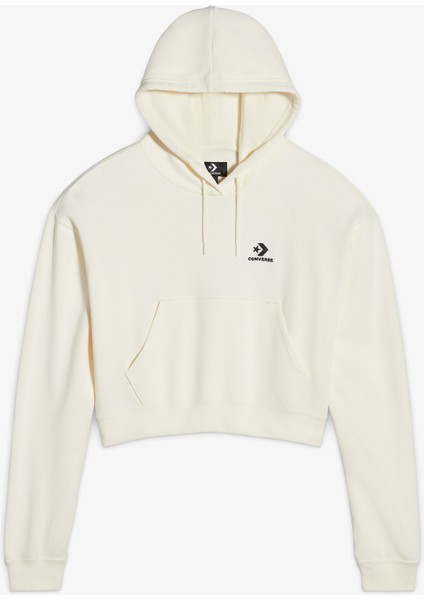 Classic Kadın Krem Hoodie