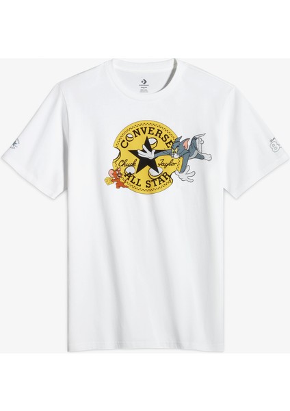 x Tom & Jerry Unisex Beyaz T-Shirt