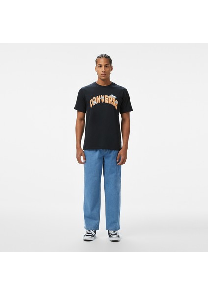 Classic Erkek Baskılı Siyah T-Shirt modelleri