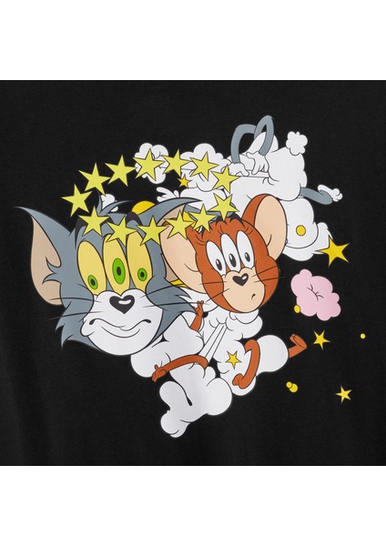 x Tom & Jerry Unisex Siyah T-Shirt indirimleri