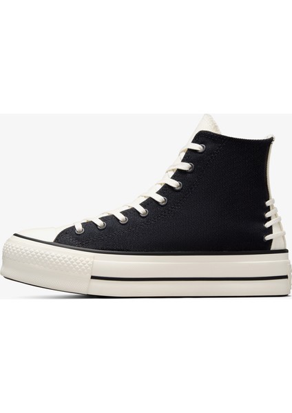 Chuck Taylor All Star Crafted Laces Lift Unisex Siyah Platform Sneaker fırsatları