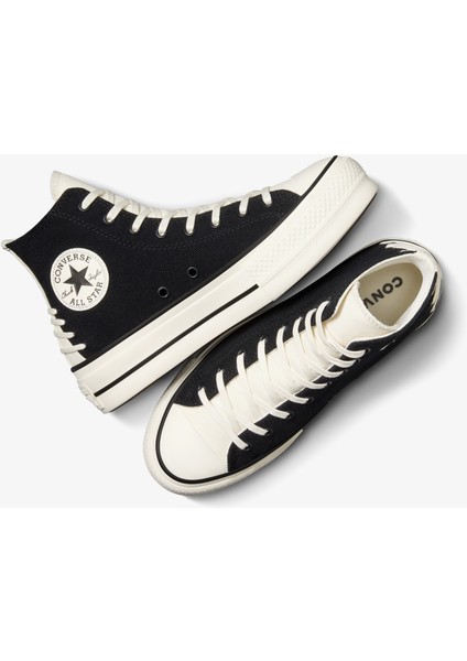 Chuck Taylor All Star Crafted Laces Lift Unisex Siyah Platform Sneaker indirimleri