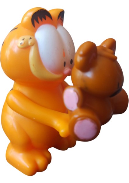 Vintage Ayıcıklı Garfielf Orijinal Mini Figür Oyuncak & 9 cm