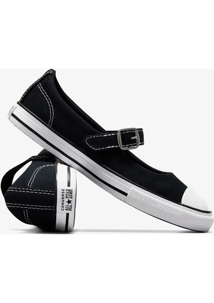 Chuck Taylor All Star Dainty Mary Jane Çocuk Siyah Babet