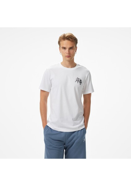 Skeleton Party Erkek Beyaz T-Shirt