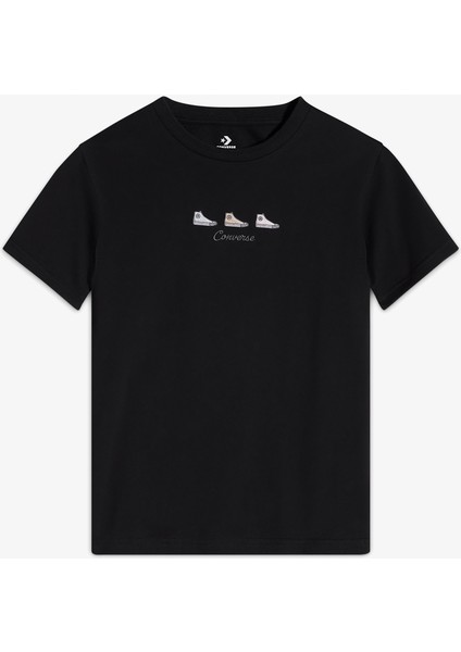 High Tops Kadın Nakışlı Siyah T-Shirt