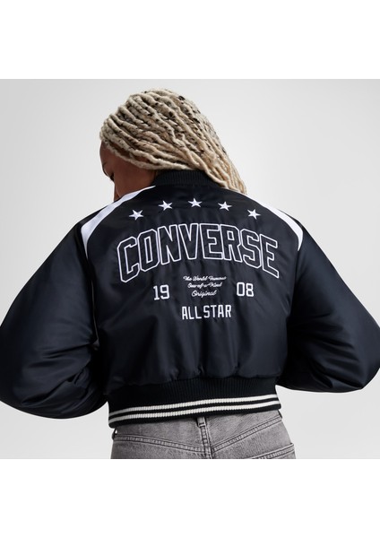 Retro All Star Varsity Kadın Kolej Siyah Ceket modelleri