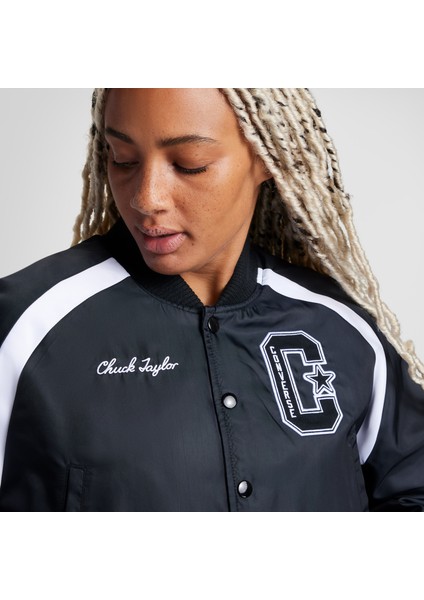 Retro All Star Varsity Kadın Kolej Siyah Ceket indirimleri