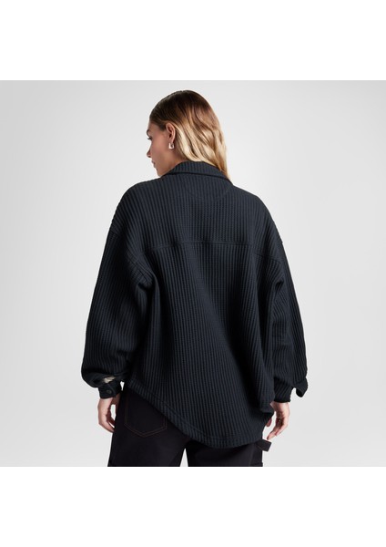 Classic Kadın Oversize Fit Siyah Gömlek modelleri