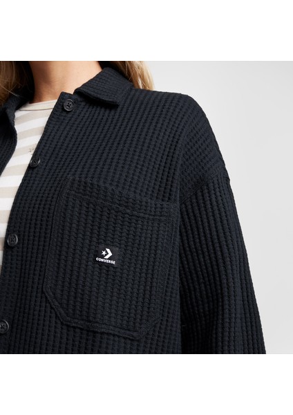 Classic Kadın Oversize Fit Siyah Gömlek fırsatları