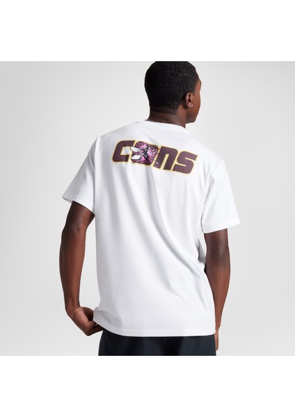 Loose Fit Erkek Baskılı Beyaz T-Shirt modelleri