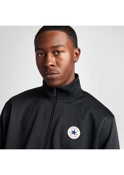 Retro Track Erkek Grafik Baskılı Siyah Ceket modelleri