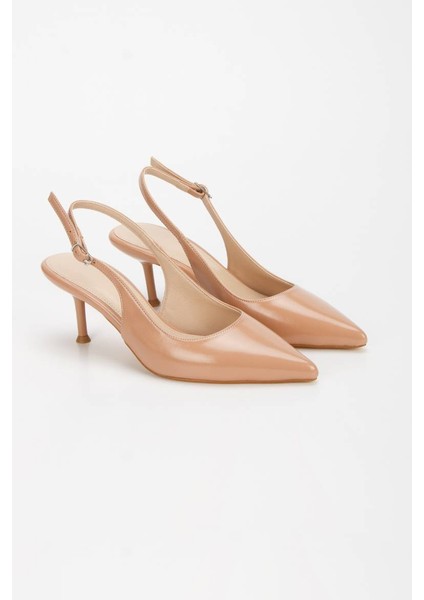 Kadın Sivri Burun Arkası Açık Topuklu Ayakkabı 3097 fırsatları