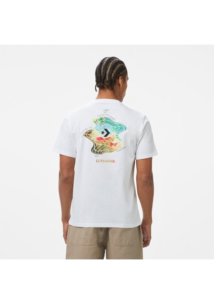 Loose Fit Erkek Grafik Baskılı Beyaz T-Shirt fiyatları