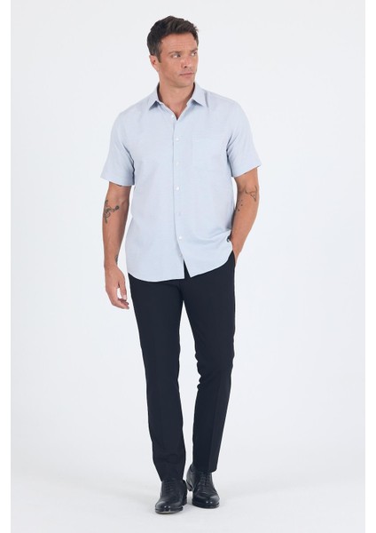 Siyah Sert Yaka Kısa Kol Cepli Comfort Fit Cls Gömlek 1004250263 fiyatları