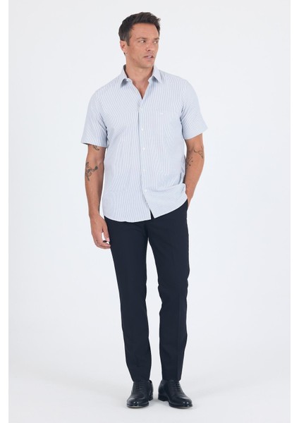 Siyah Sert Yaka Kısa Kol Cepli Comfort Fit Cls Gömlek 1004250259 fiyatları