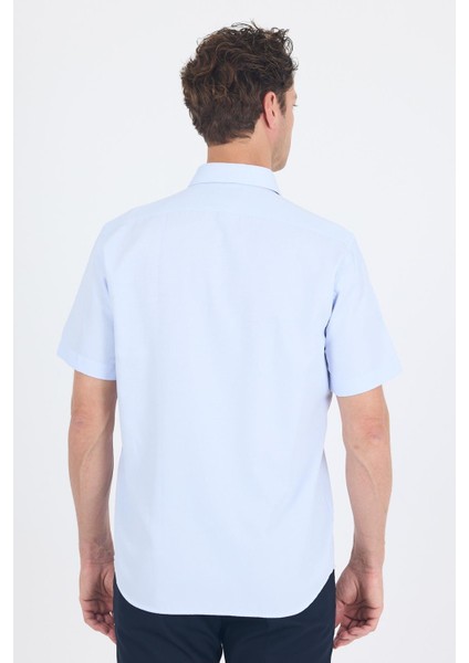 Koyu Mavi Sert Yaka Kısa Kol Cepli Comfort Fit Cls Gömlek 1004250263 indirimleri
