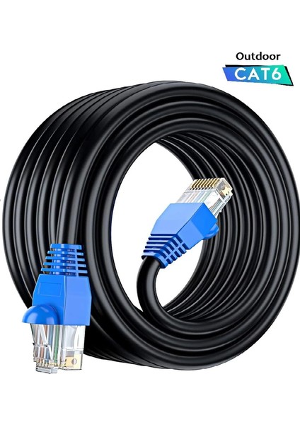 60 Metre Cat6 Dış Mekan İnternet Kablosu Utp Lan High Speed 2 Katlı Dış Ortam