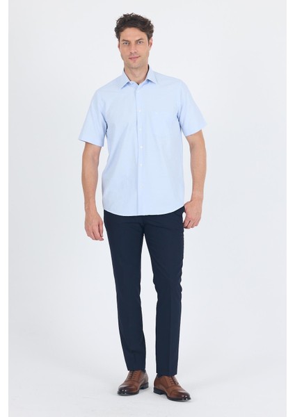 Koyu Mavi Sert Yaka Kısa Kol Cepli Comfort Fit Cls Gömlek 1004250257 fiyatları