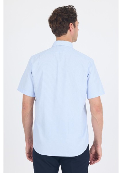 Koyu Mavi Sert Yaka Kısa Kol Cepli Comfort Fit Cls Gömlek 1004250257 indirimleri