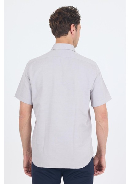 Koyu Kahverengi Sert Yaka Kısa Kol Cepli Comfort Fit Cls Gömlek 1004250264 indirimleri