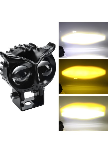 Offroad Sis Lambası Baykuş Tip Beyaz-Amber Çakarsız 40W 12-30V Adet
