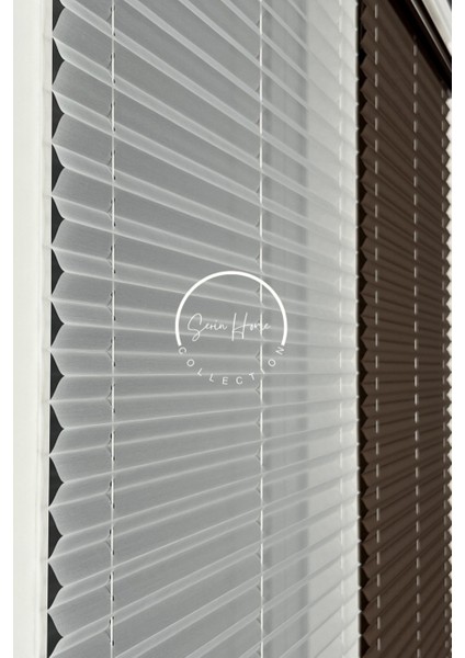 Gece Gündüz Katlanabilir Kahverengi Çiftli Plise Perde, Cam Balkon Perdeleri, Pvc Pencere Perdeleri