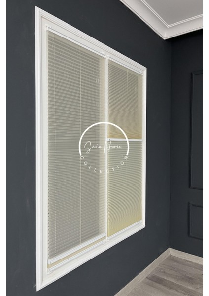Gece Gündüz Katlanabilir Krem Çiftli Plise Perde, Cam Balkon Perdeleri, Pvc Pencere Perdeleri
