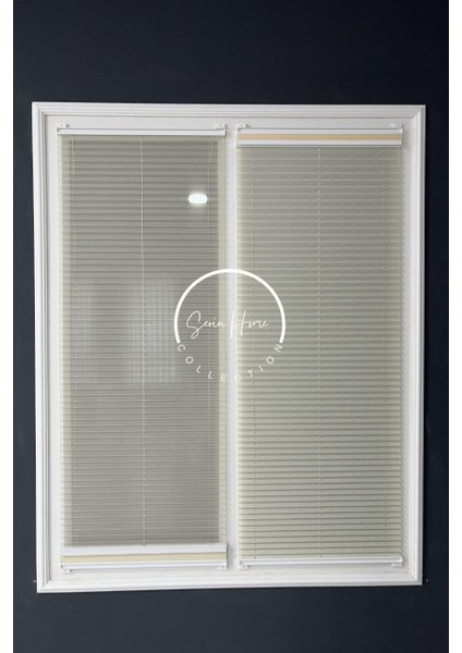 Gece Gündüz Katlanabilir Krem Çiftli Plise Perde, Cam Balkon Perdeleri, Pvc Pencere Perdeleri