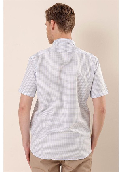 Kısa Kollu Karelicepli Pamuklu Klasik Comfort Fit Rahat Kesim Gömlek 1004230156 indirimleri