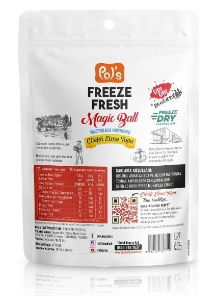 Pol’s Freeze Fresh Magic Ball Çilekli Elma Topu 16 gr fiyatları