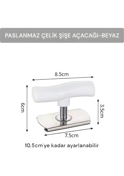 Kavanoz Kapağı Açma Aparatı Paslanmaz Çelik Beyaz fırsatları