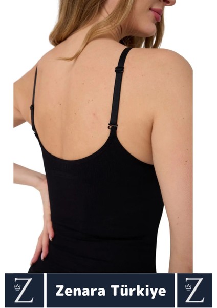 Iz Iç Göstermez Kaymaz Vücut Şekillendiren Sıkılaştıran Toparlayan Çıtçıtlı String Body Korse