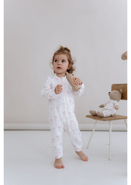 Fermuarlı Patiksiz Tulum - Pureline Series - Dainty Bows