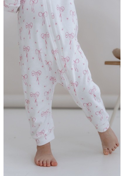 Fermuarlı Patiksiz Tulum - Pureline Series - Dainty Bows