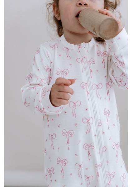 Fermuarlı Patiksiz Tulum - Pureline Series - Dainty Bows