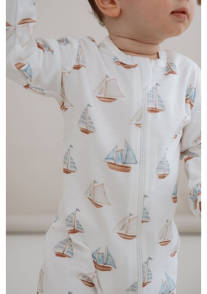 Fermuarlı Patiksiz Tulum - Pureline Series - Sail Boats