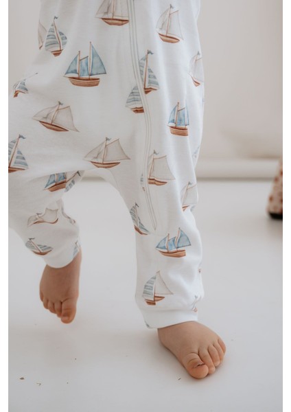 Fermuarlı Patiksiz Tulum - Pureline Series - Sail Boats