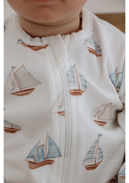 Fermuarlı Patiksiz Tulum - Pureline Series - Sail Boats