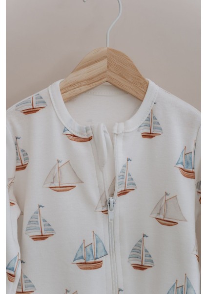 Fermuarlı Patiksiz Tulum - Pureline Series - Sail Boats