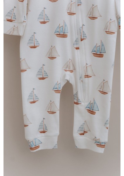 Fermuarlı Patiksiz Tulum - Pureline Series - Sail Boats